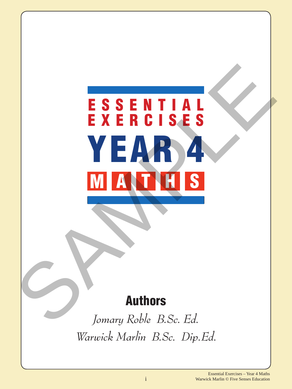 Essential Exercises - Maths Year 4 sample page