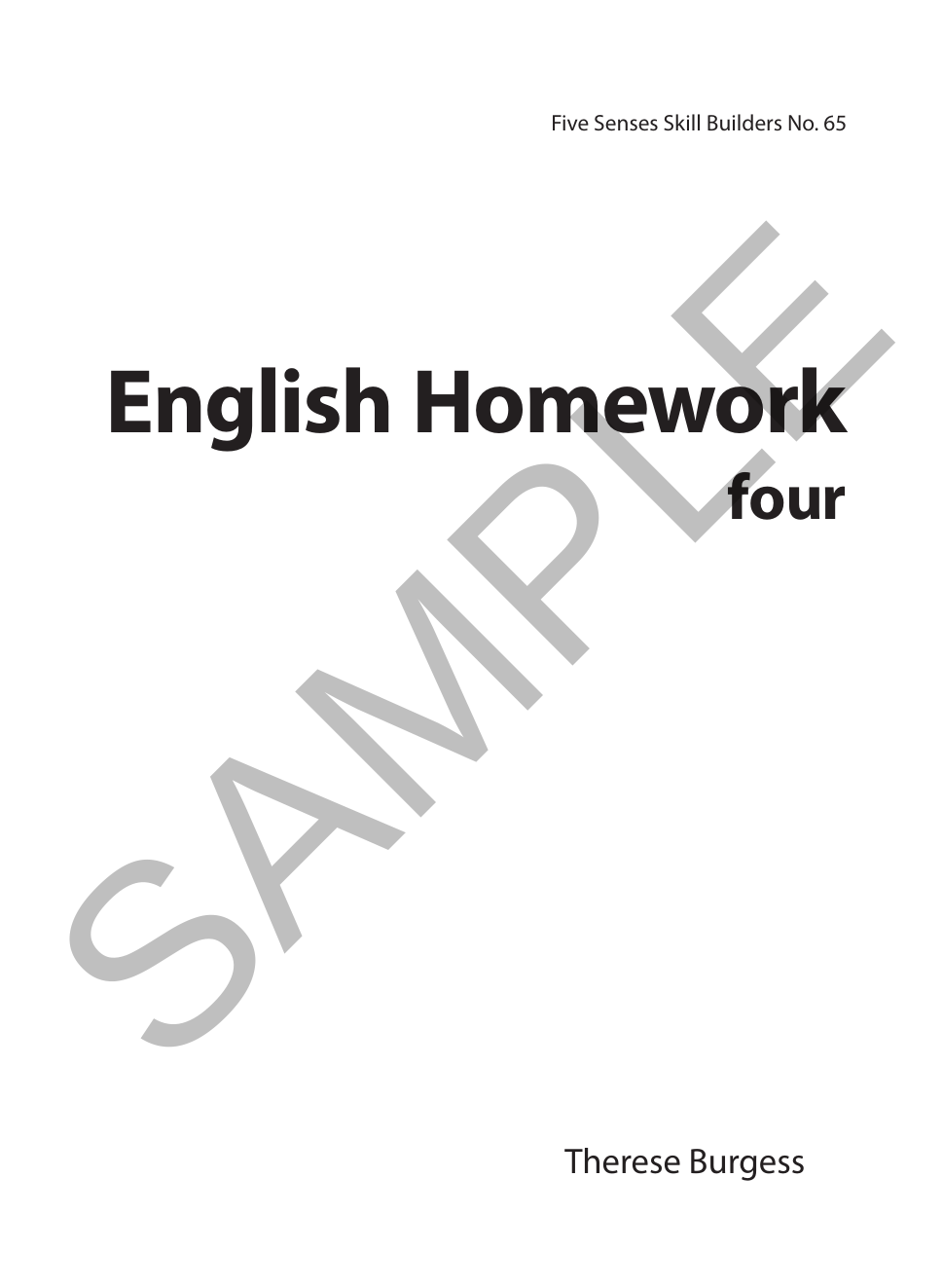 English Homework Four sample page