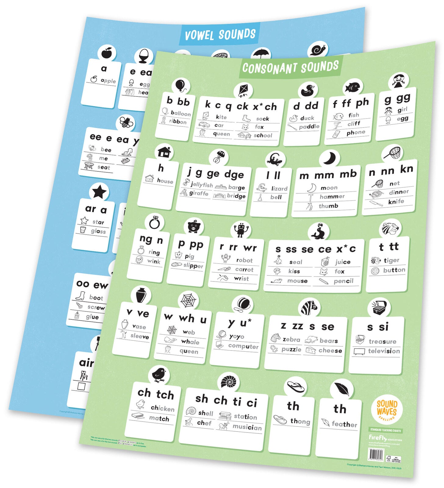 Sound Waves Spelling - Standard Teaching Charts