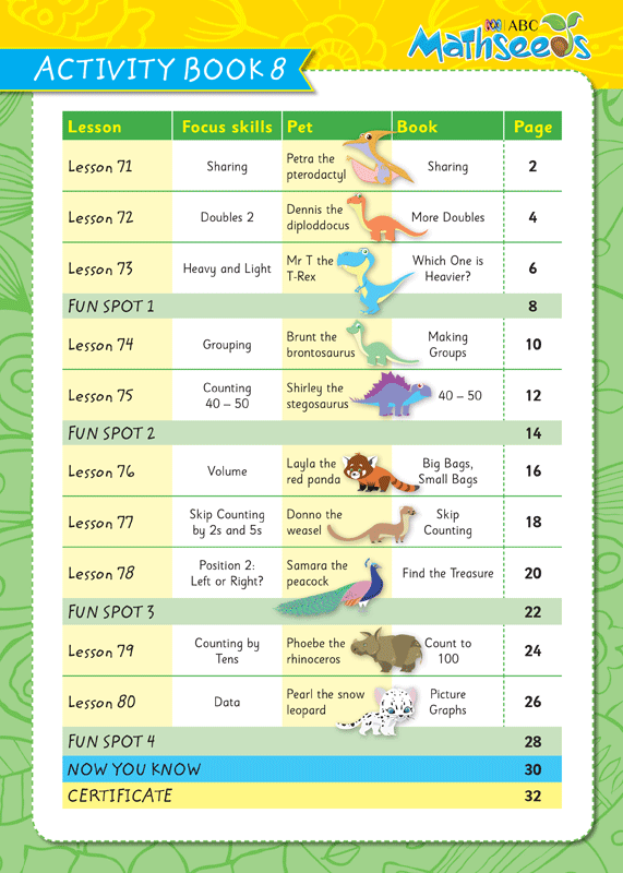 ABC Mathseeds - Activity Book: Book 8