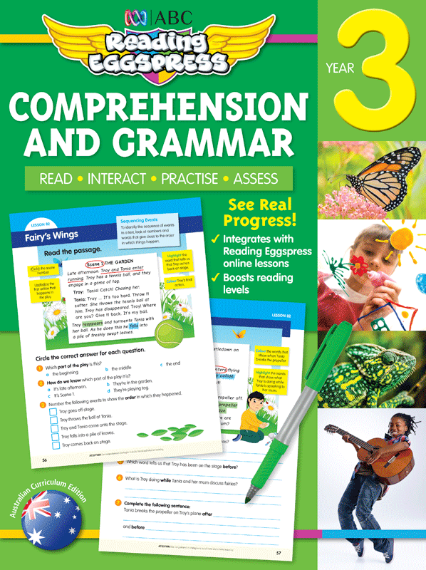 ABC Reading Eggspress - Comprehension and Grammar Workbook: Year 3