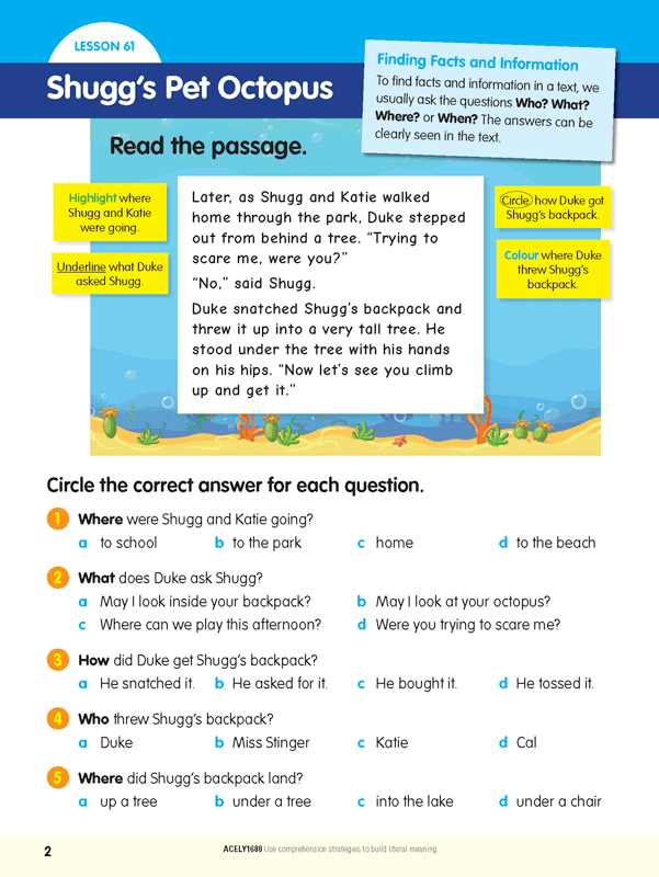 ABC Reading Eggspress - Comprehension and Grammar Workbook: Year 3