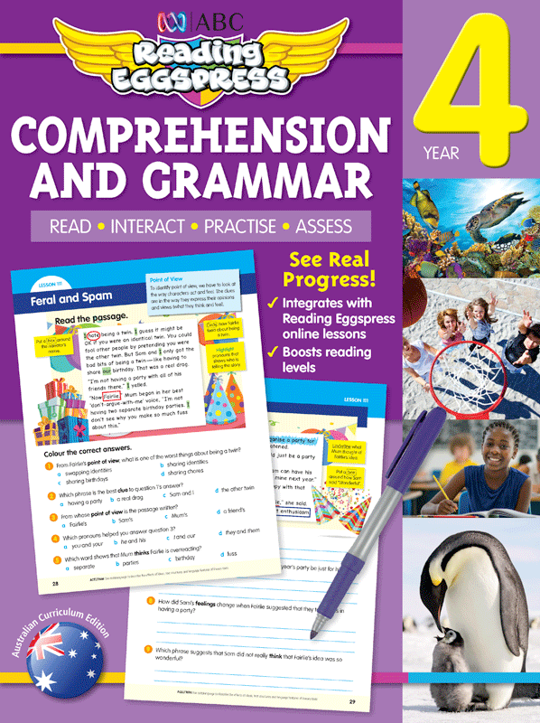 ABC Reading Eggspress - Comprehension and Grammar Workbook: Year 4
