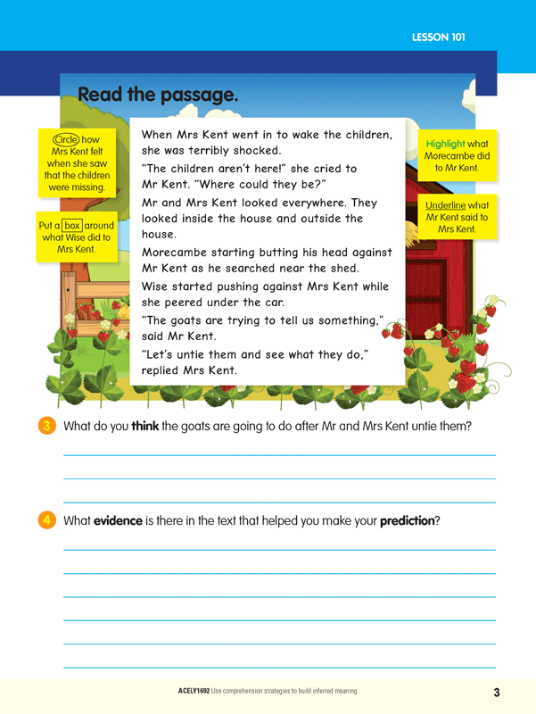 ABC Reading Eggspress - Comprehension and Grammar Workbook: Year 4