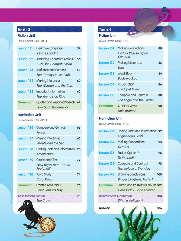 ABC Reading Eggspress - Comprehension and Grammar Workbook: Year 4