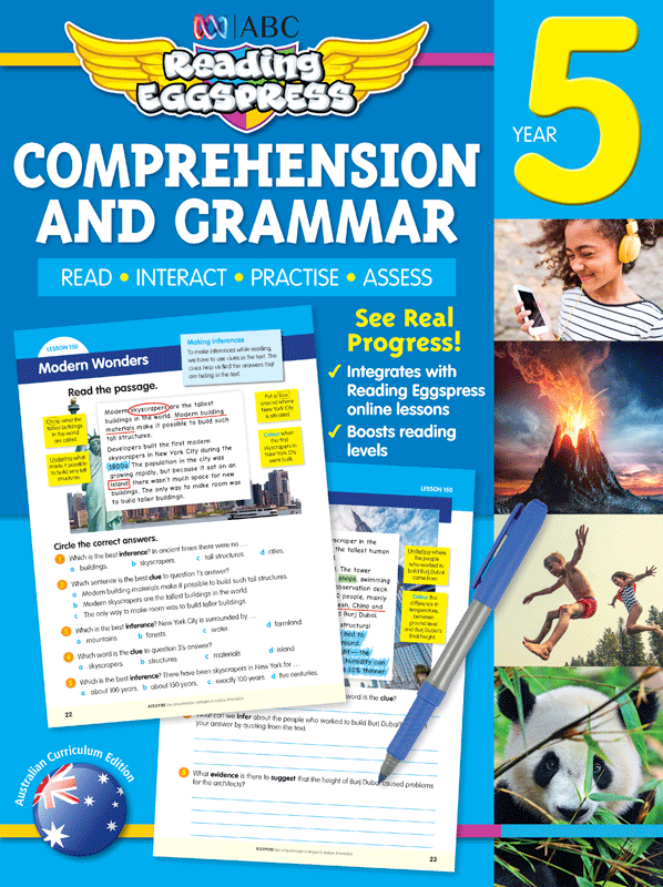 ABC Reading Eggspress - Comprehension and Grammar Workbook: Year 5