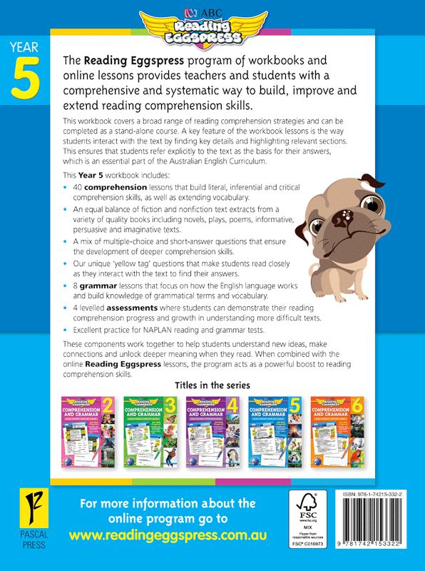 ABC Reading Eggspress - Comprehension and Grammar Workbook: Year 5