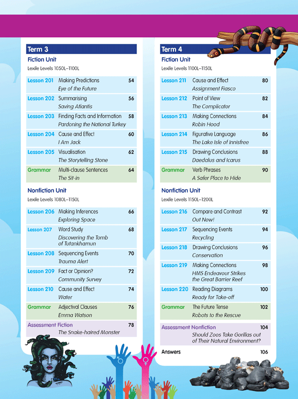 ABC Reading Eggspress - Comprehension and Grammar Workbook: Year 6