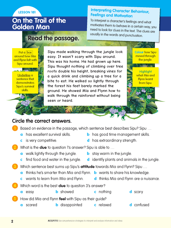 ABC Reading Eggspress - Comprehension and Grammar Workbook: Year 6