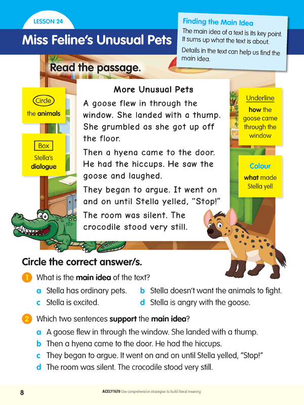 ABC Reading Eggspress - Comprehension and Grammar Workbook: Year 2