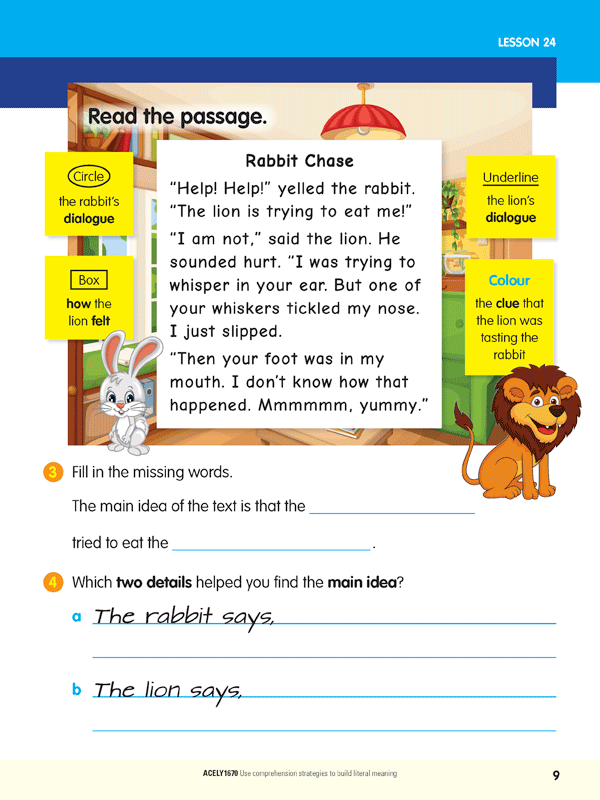 ABC Reading Eggspress - Comprehension and Grammar Workbook: Year 2