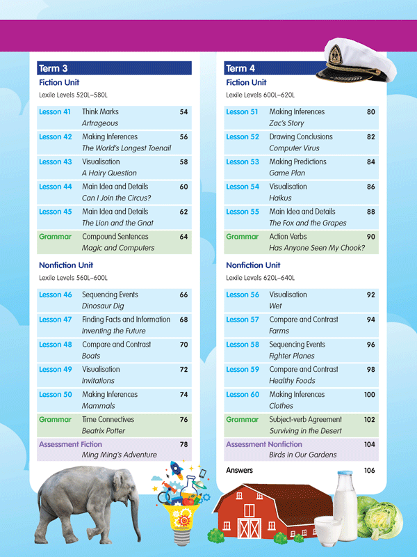 ABC Reading Eggspress - Comprehension and Grammar Workbook: Year 2