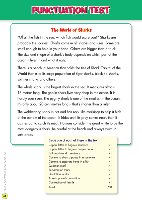 Back to Basics - Grammar and Punctuation: Year 3
