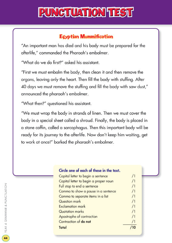 Back to Basics - Grammar and Punctuation: Year 4