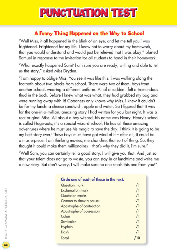Back to Basics - Grammar and Punctuation: Year 5