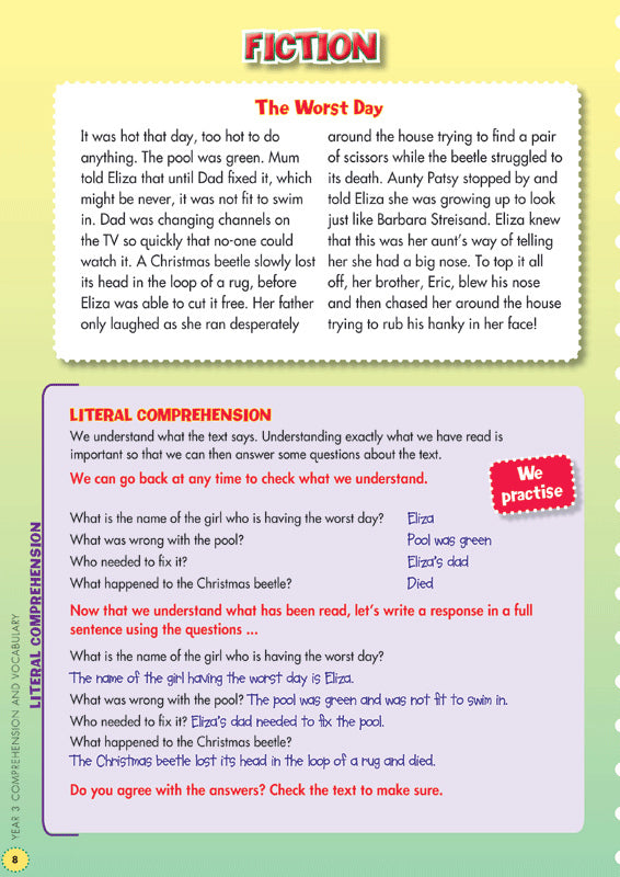 Back to Basics - Comprehension and Vocabulary: Year 3