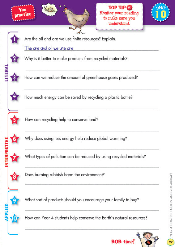 Back to Basics - Comprehension and Vocabulary: Year 4