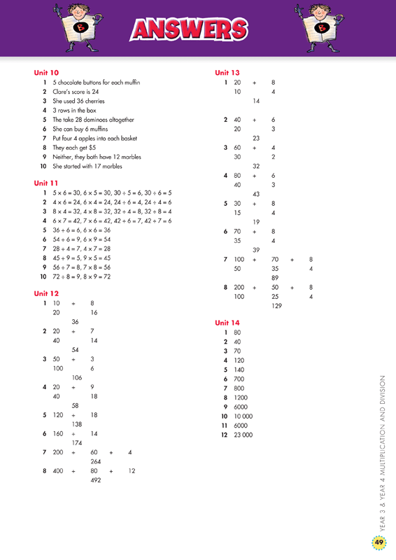 Back to Basics - Multiplication and Division Years 3 - 4