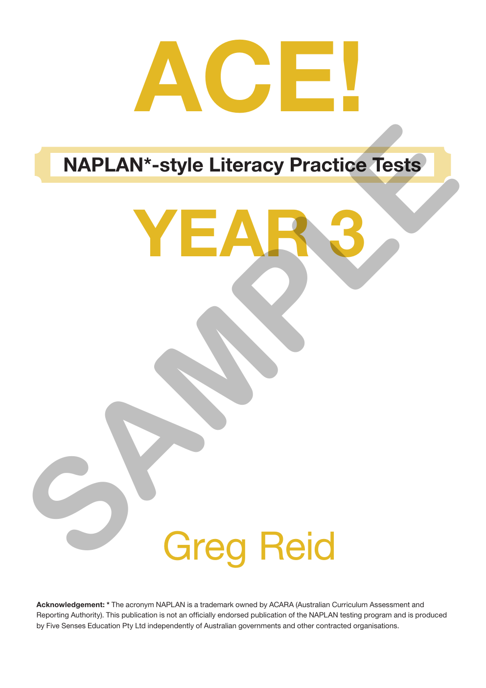 ACE! NAPLAN - Literacy Practice Tests Year 3 (with Reading Magazine) sample page