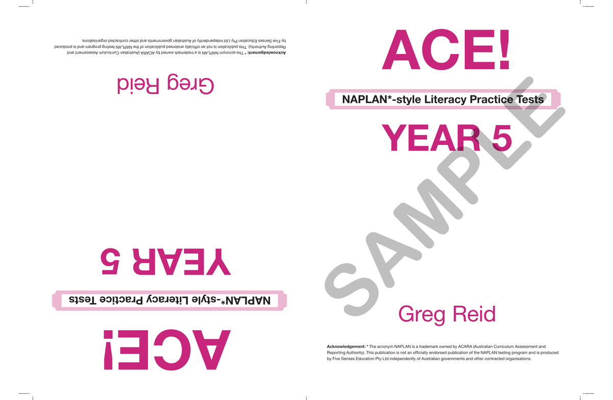 ACE! NAPLAN - Literacy Practice Tests Year 5 (with Reading Magazine) sample page