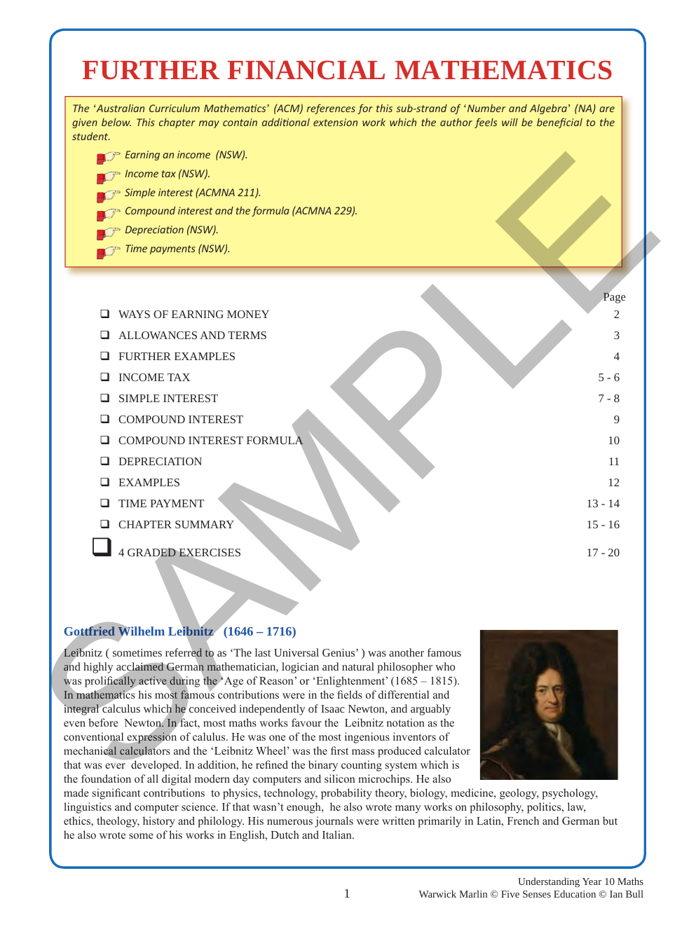 Understanding Year 10 Maths: Australian Curriculum Edition sample page