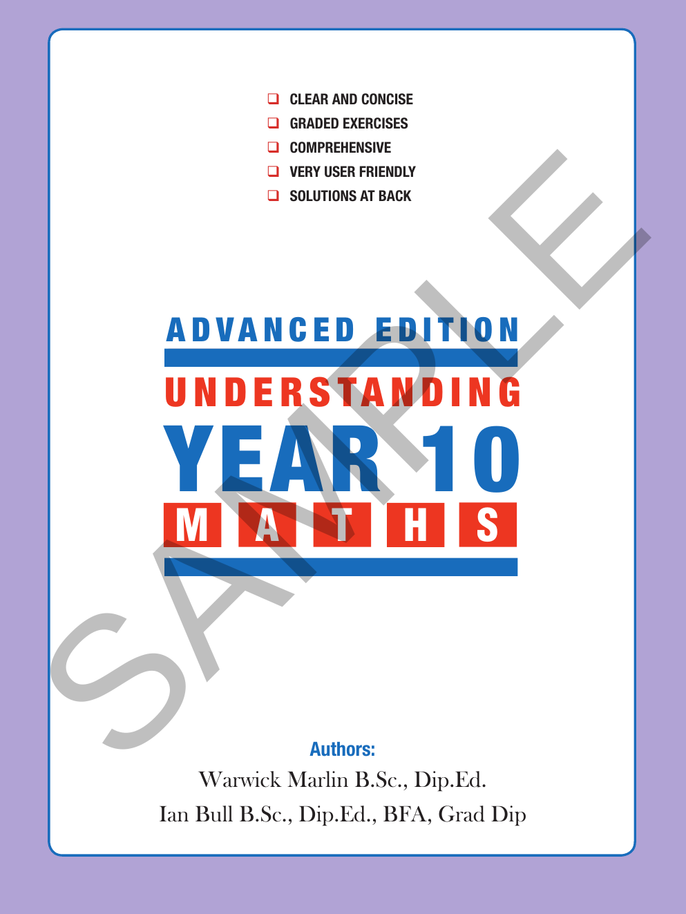 Understanding Year 10 Maths Advanced: Australian Curriculum Edition sample page