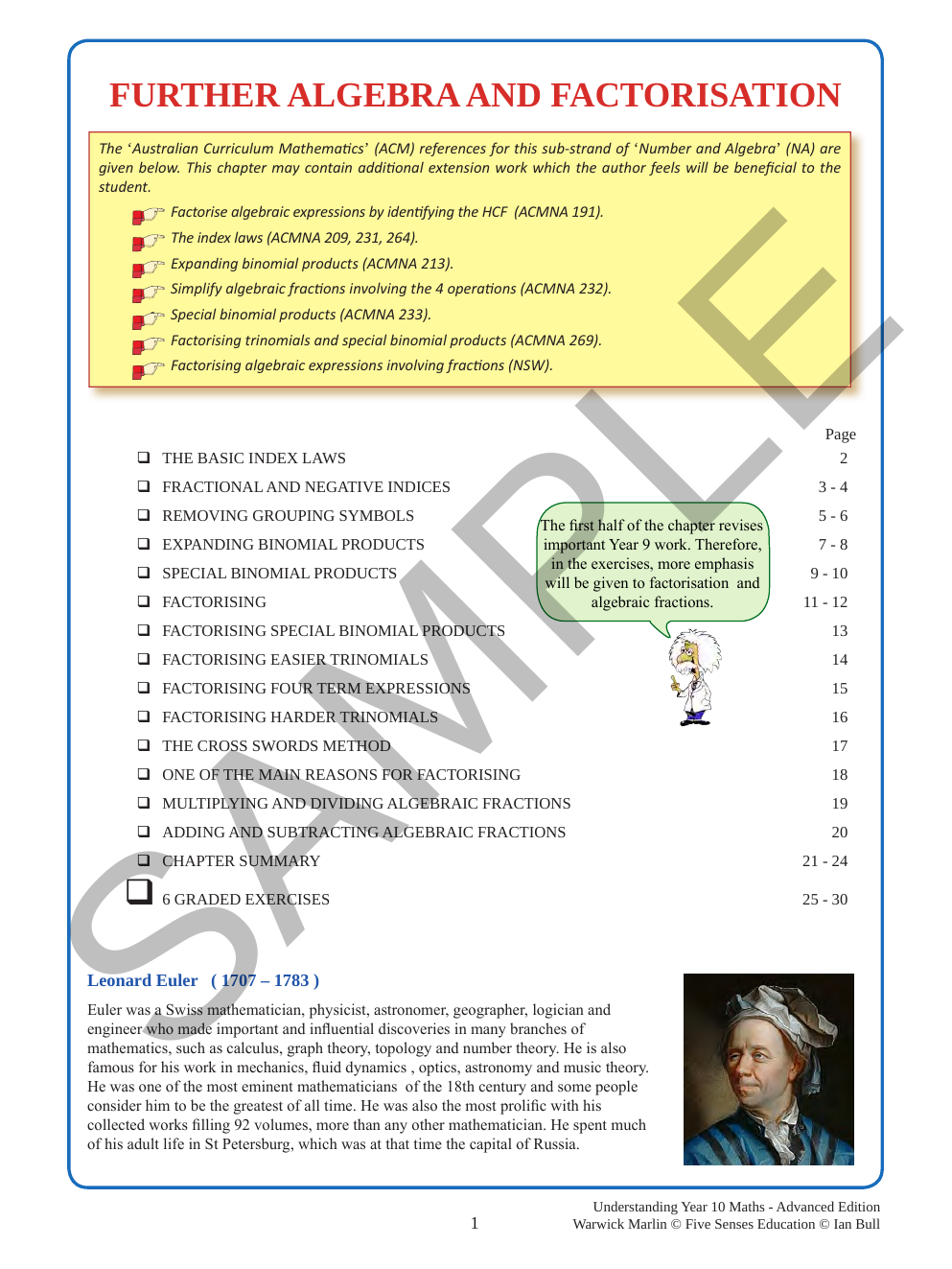 Understanding Year 10 Maths Advanced: Australian Curriculum Edition sample page