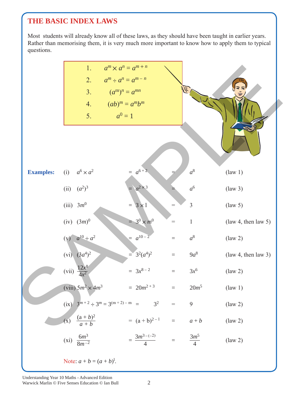 Understanding Year 10 Maths Advanced: Australian Curriculum Edition sample page