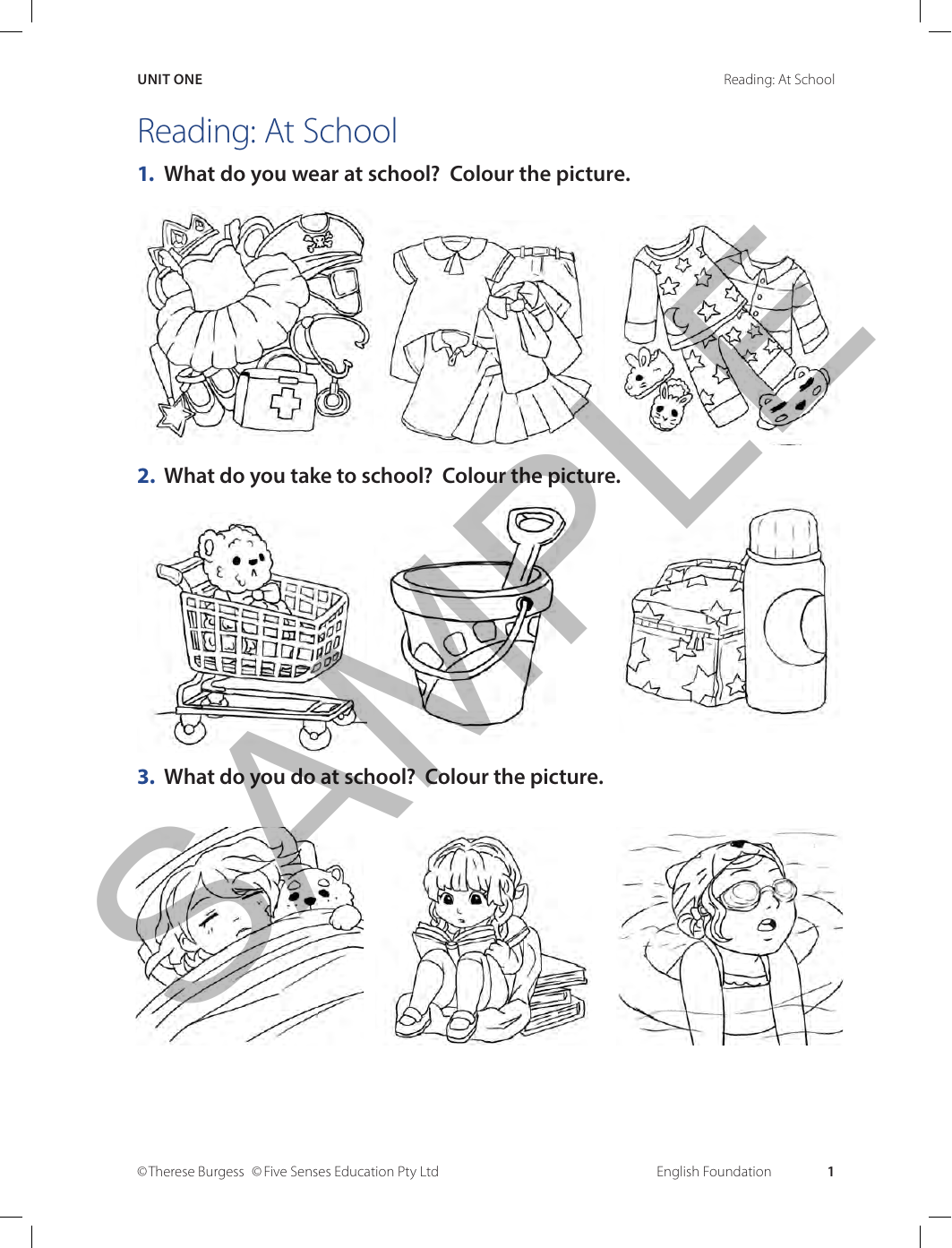 English - Foundation sample page