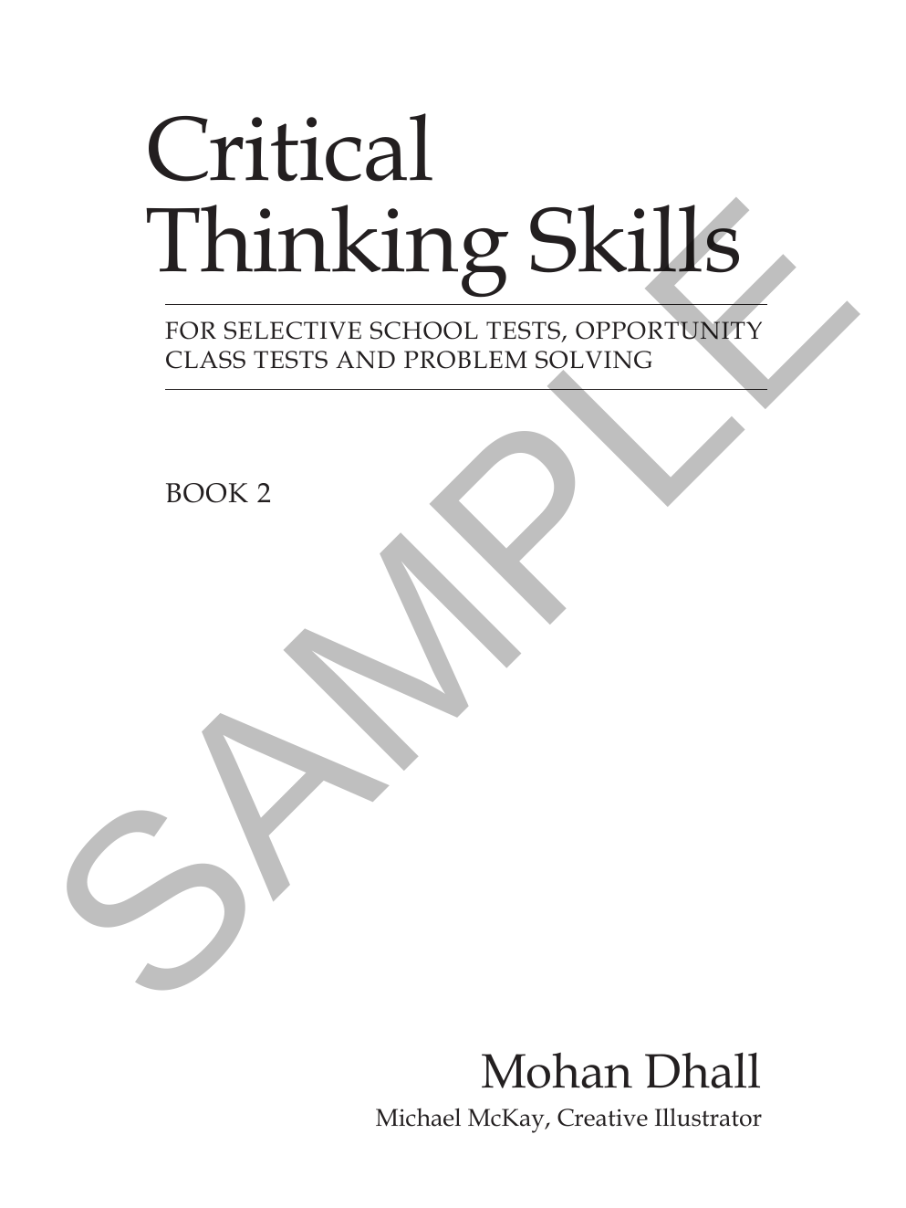 Critical Thinking Skills - Book 2 sample page