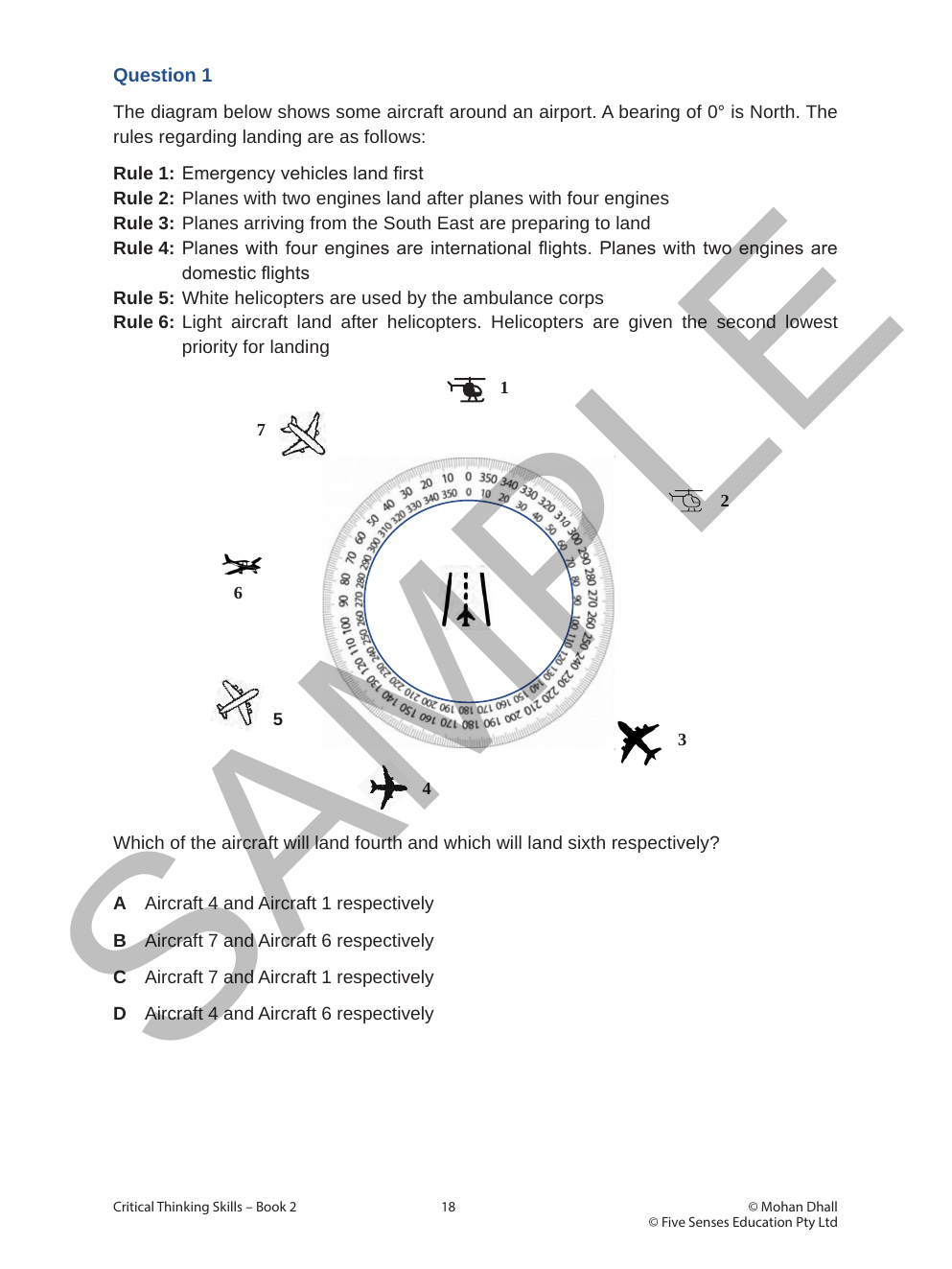 Critical Thinking Skills - Book 2 sample page