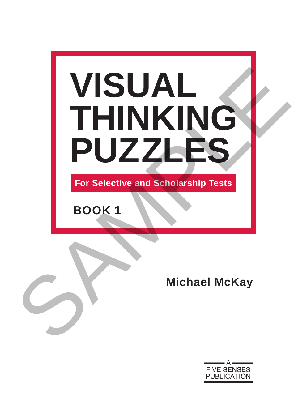 Visual Thinking Puzzles for Selective and Scholarship Test - Book 1 sample page