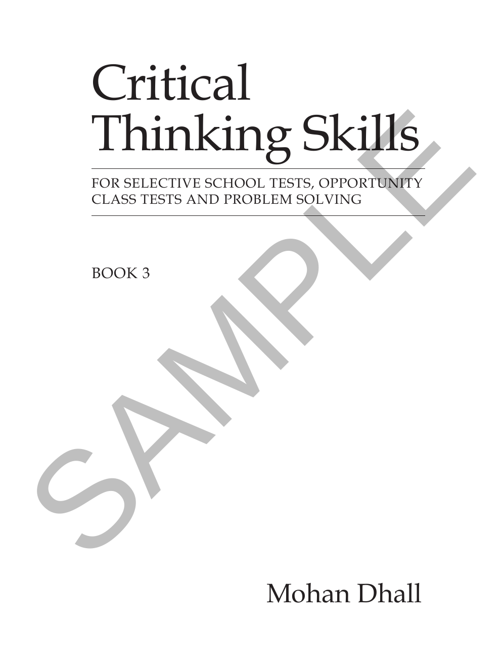 Critical Thinking Skills - Book 3 sample page