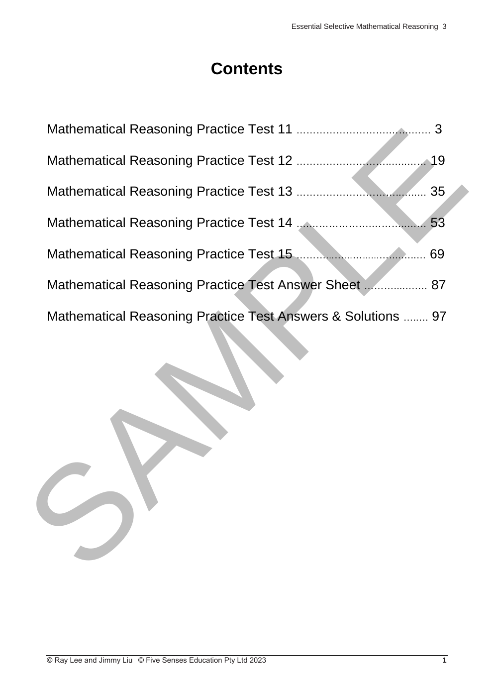 Essential Mathematical Reasoning for Selective - Book 3 (Revised Edition) sample page
