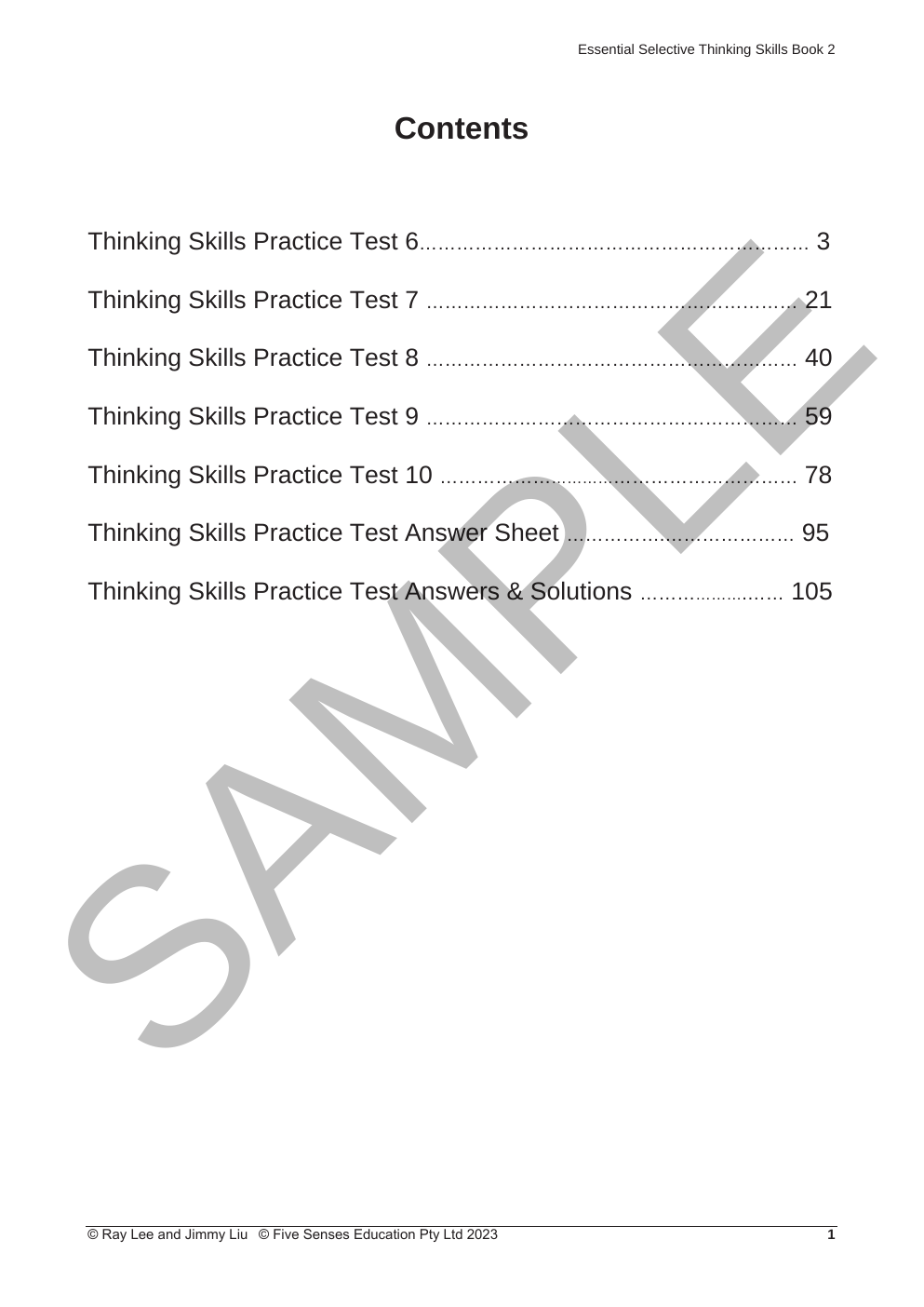 Essential Thinking Skills for Selective - Book 2 sample page