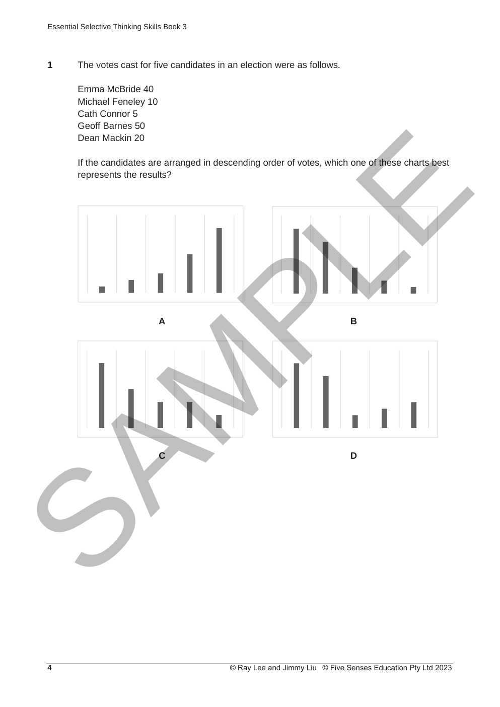 Essential Thinking Skills for Selective - Book 3 (Revised Edition) sample page