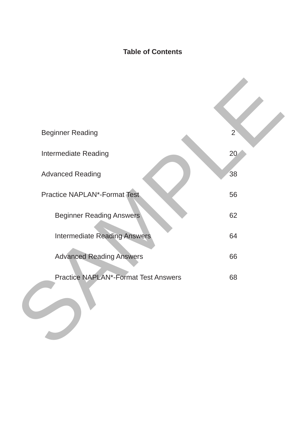 Essential NAPLAN - Reading and Comprehension Year 3 sample page