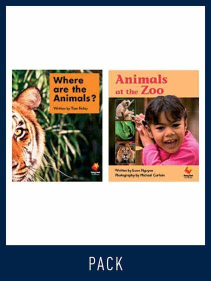 Flying Start to Literacy: Guided Reading - Where are the Animals? & Animals at the Zoo - Level 1 (Pack 12)