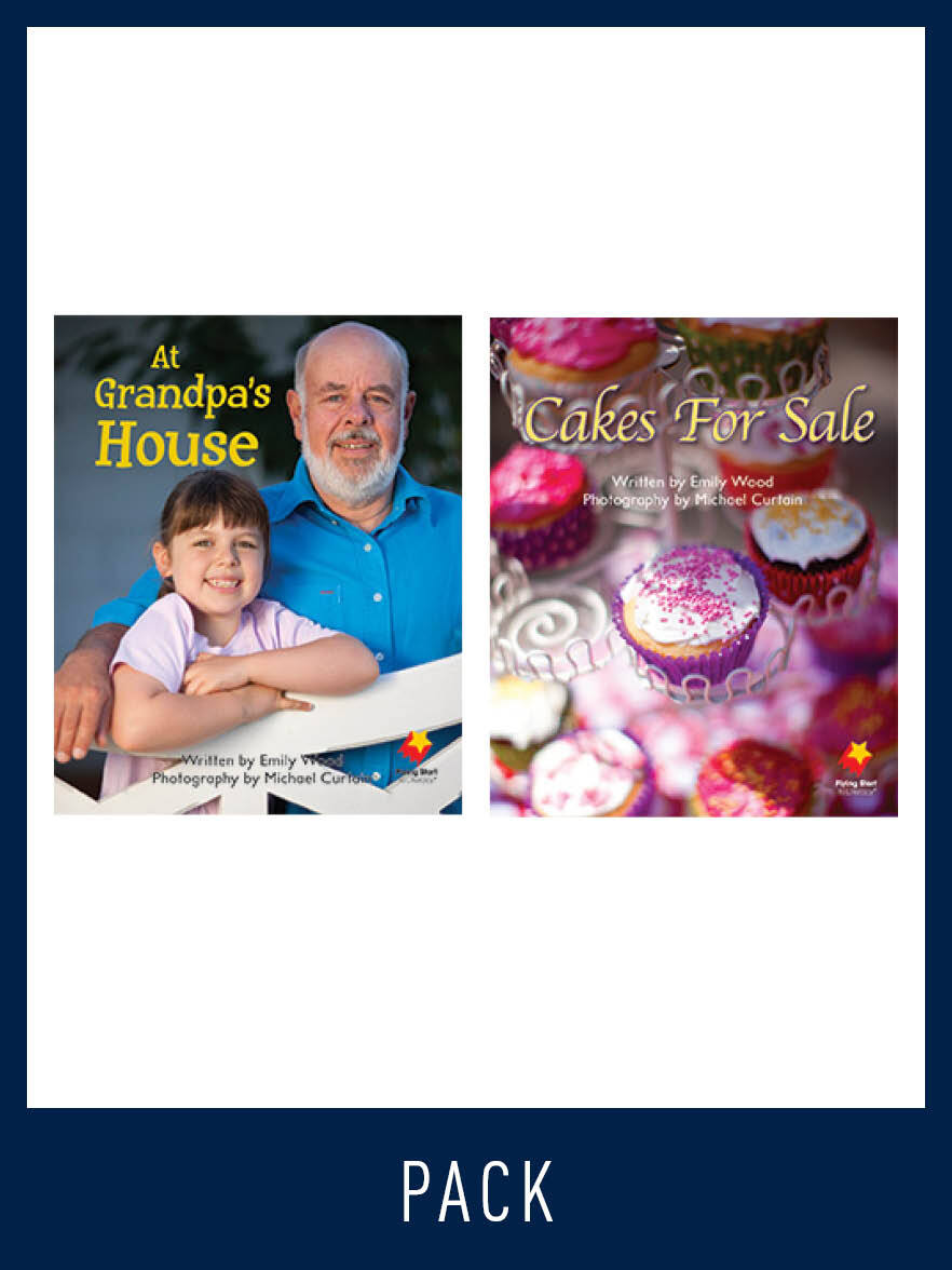 Flying Start to Literacy: Guided Reading - At Grandpa's House & Cakes For Sale - Level 2 (Pack 5)