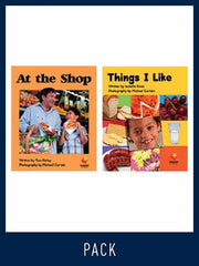 Flying Start to Literacy: Guided Reading - At the Shop & Things I Like - Level 2 (Pack 9)