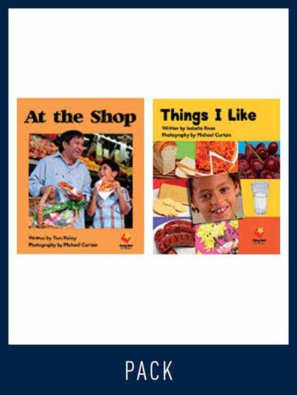 Flying Start to Literacy: Guided Reading - At the Shop & Things I Like - Level 2 (Pack 9)