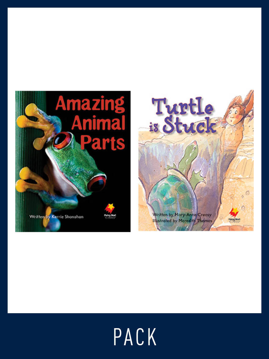 Flying Start to Literacy: Guided Reading - Amazing Animal Parts & Turtle is Stuck - Level 4 (Pack 2)