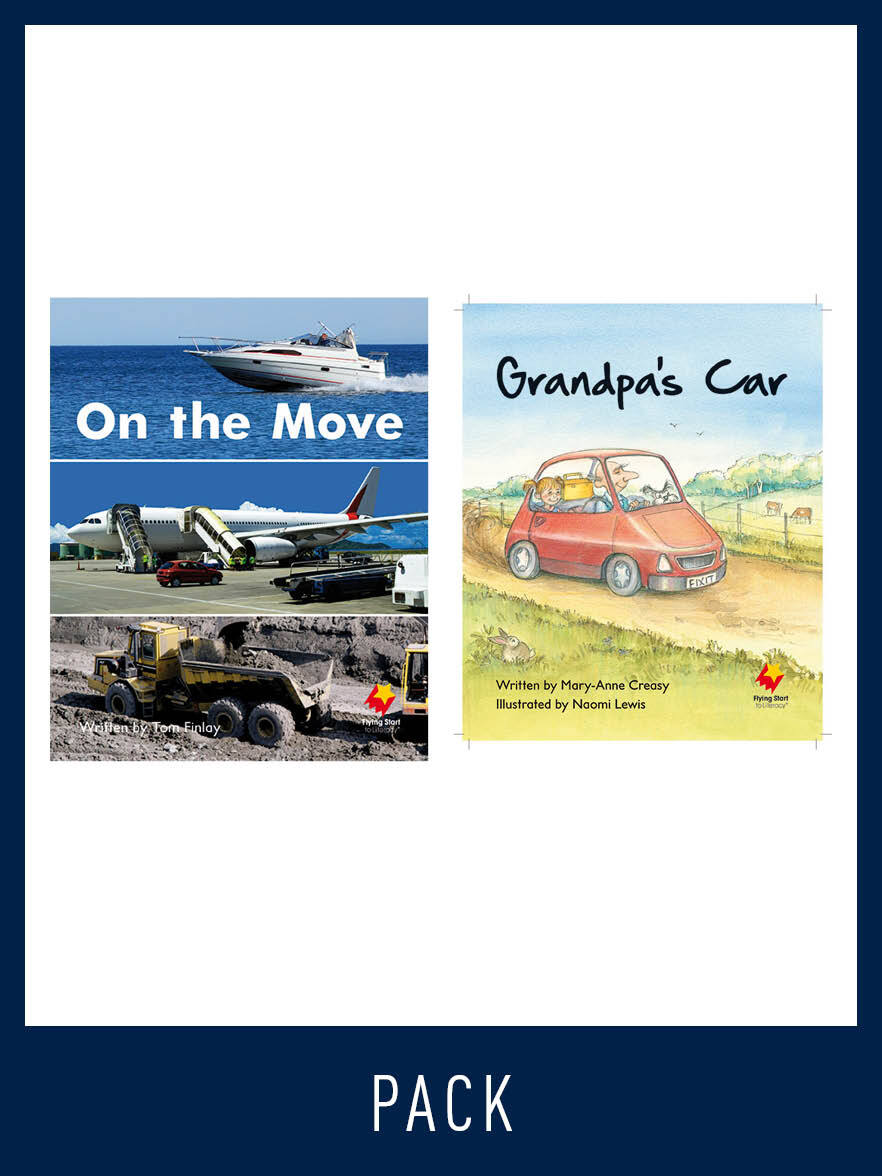 Flying Start to Literacy: Guided Reading - On the Move & Grandpa's Car - Level 6 (Pack 5)