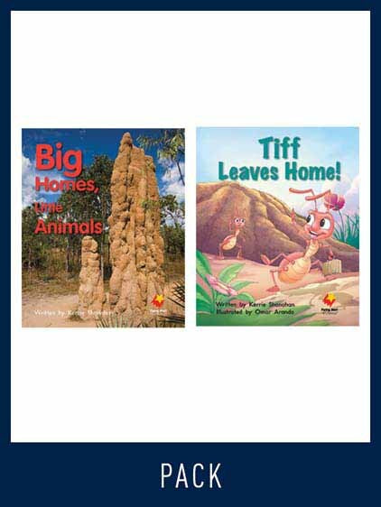 Flying Start to Literacy: Guided Reading - Big Home, Little Animals & Tiff Leaves Home - Level 8 (Pack 2)
