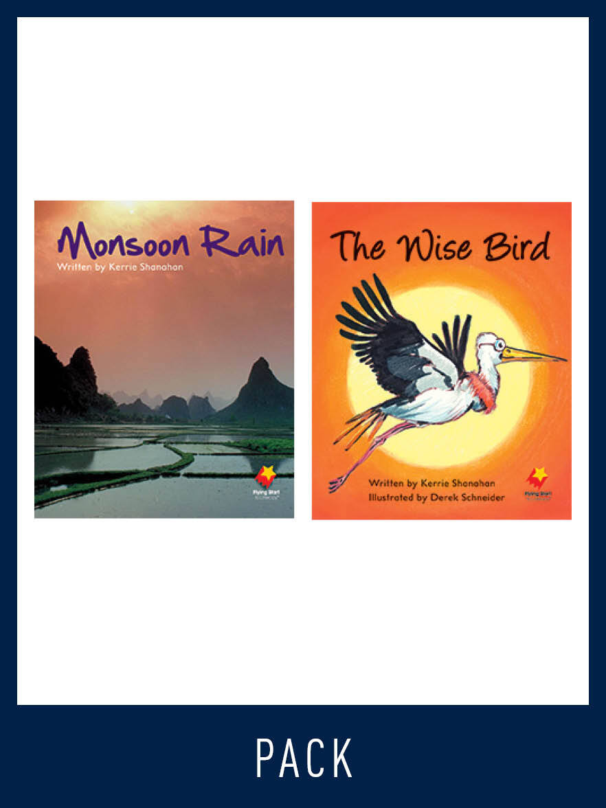 Flying Start to Literacy: Guided Reading - Monsoon Rain & The Wise Bird - Level 14 (Pack 4)