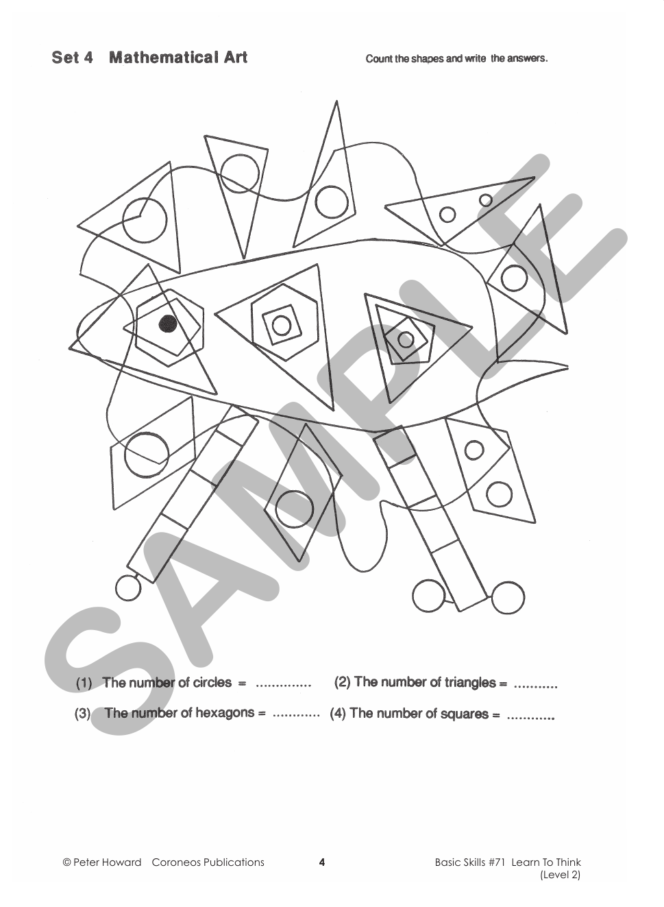 Learn to Think Level 2 Yrs 5 to 8 sample page