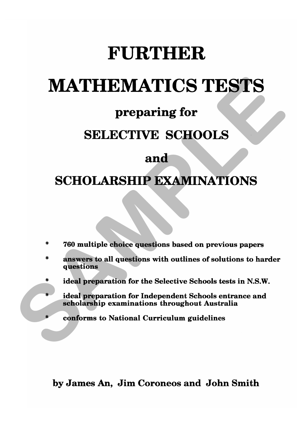 Further Mathematics Tests for Selective Schools and Scholarship Examinations (Basic Skills No. 42) sample page