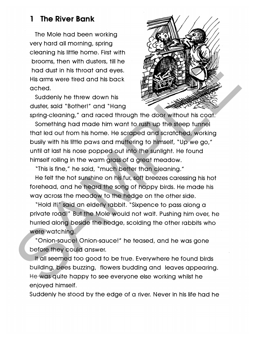 Wind in the Willows by Kenneth Grahame Yrs 3 to 8 sample page