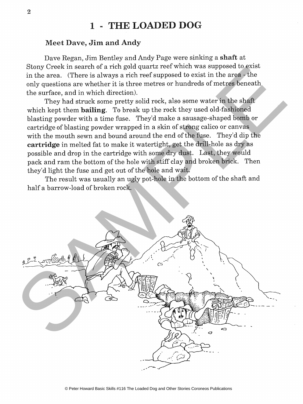 The Loaded Dog and other stories by Henry Lawson Yrs 5 to 8 sample page