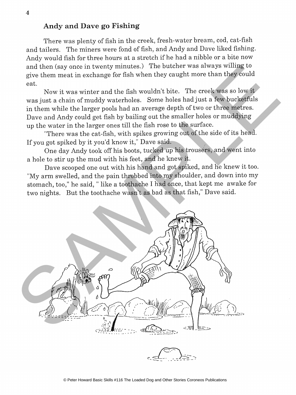 The Loaded Dog and other stories by Henry Lawson Yrs 5 to 8 sample page